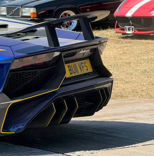 BU11 VFS private number plate on a Lamborghini Aventador