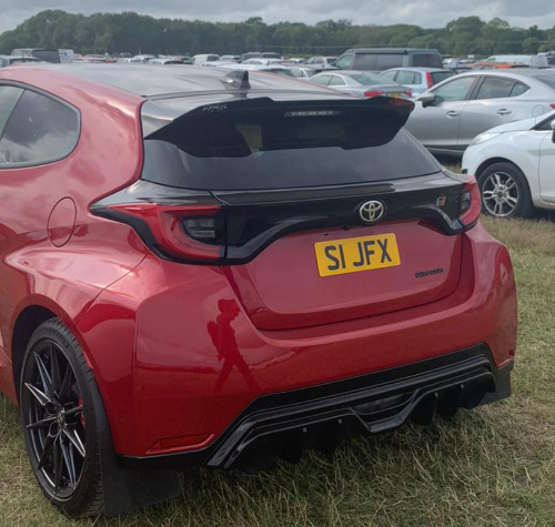 S1 JFX private number plate on a Toyota Yaris