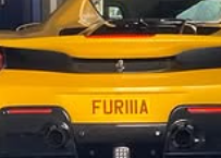 FUR 111A spotted on Ferrari 488 Pista